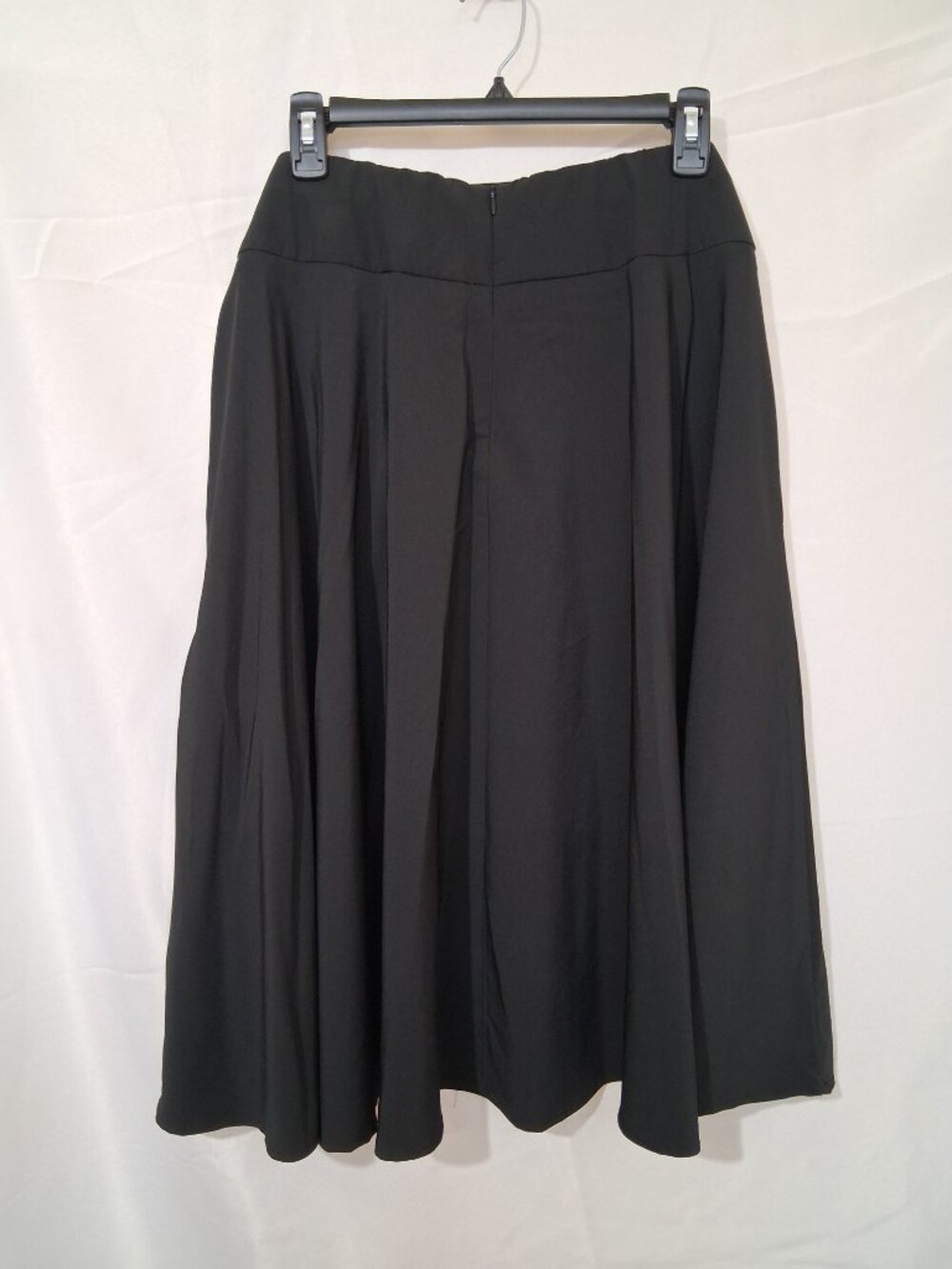Belle Poque Women’s A-Line Midi Skirt XL Black Flared Skater Retro NEW - Picture 5 of 14